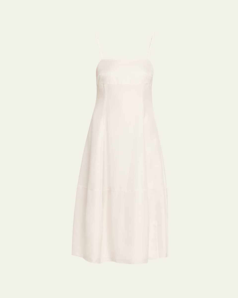 Sleeveless Silk-Twill Dress